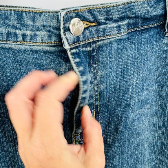 Vintage Y2K Ashro Denim Maxi Skirt Size 18 Patchwork Panel Boho Grunge 90s - Picture 5 of 7